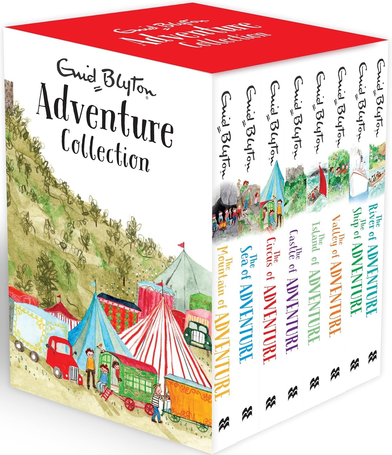 Enid Blyton Adventure Series Books 1 - 8 Collection Set (River, Circus, Ship, Mountain, Sea, Valley, Castle & Island