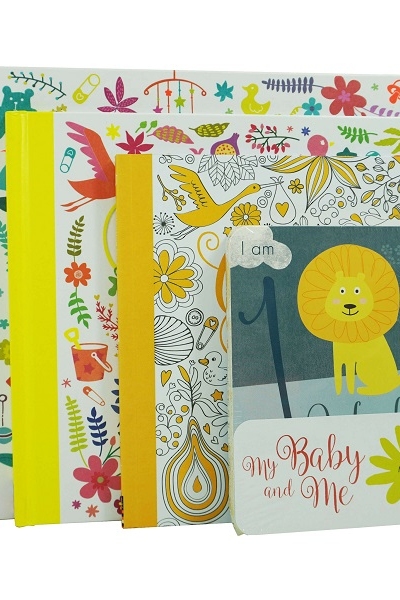 My Baby and Me Baby Recorder 3 Books Gift Box Set with 16 Milestone Cards - Ages 0-5 - Hardback/Paperback