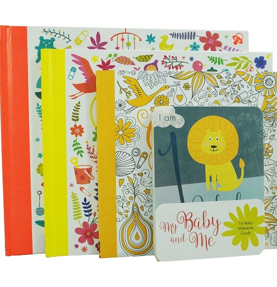 My Baby and Me Baby Recorder 3 Books Gift Box Set with 16 Milestone Cards - Ages 0-5 - Hardback/Paperback