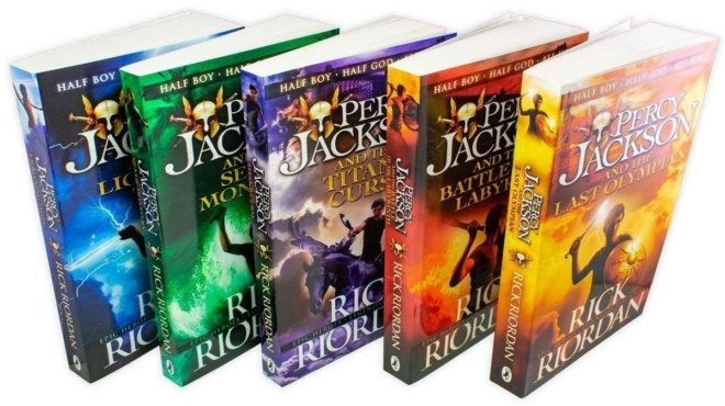 Percy Jackson Series by Rick Riordan 5 Books Collection Box Set – Ages ...