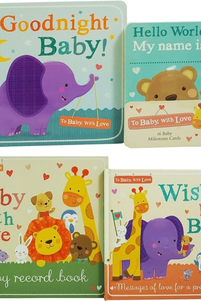 To Baby With Love Baby Gift Set 4 Books Set With 16 Milestone Cards - Ages 0-5 - Board Book/Hardback