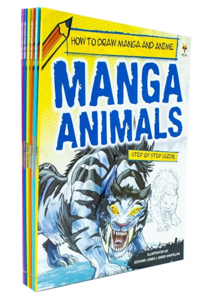 How To Draw Manga and Anime Series Step By Step Guide For Beginners 6 Books Collection Set - Ages 8-14 - Paperback