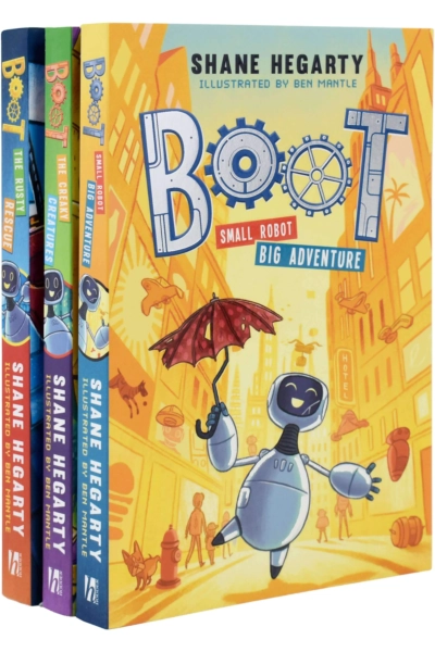 BOOT Series 3 Books Collection Set (BOOT small robot BIG adventure, The Rusty Rescue, The Creaky Creatures) By Shane Hegarty- Ages 7-9 - Paperback