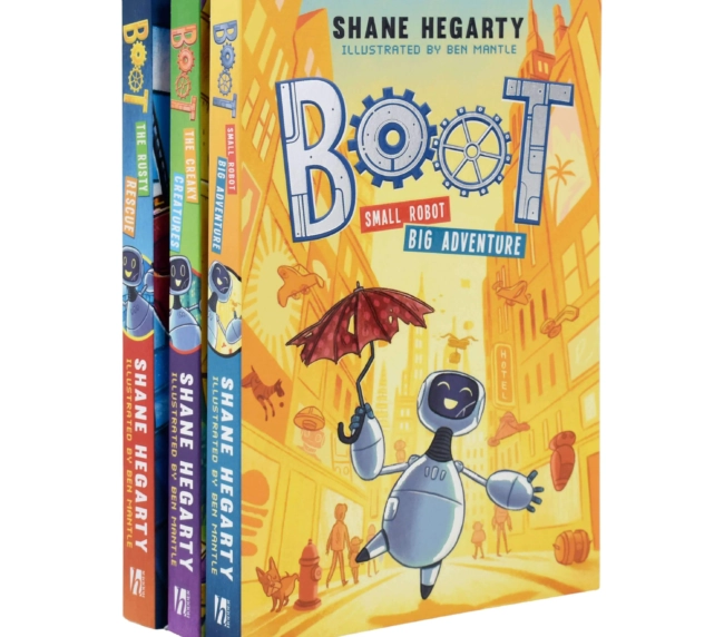 BOOT Series 3 Books Collection Set (BOOT small robot BIG adventure, The Rusty Rescue, The Creaky Creatures) By Shane Hegarty- Ages 7-9 - Paperback